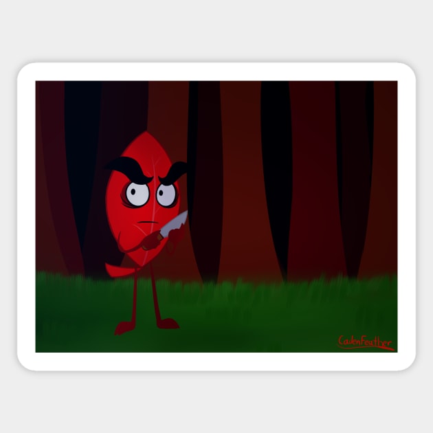 BFDI/BFB - Evil Leafy Sticker by CadenFeather